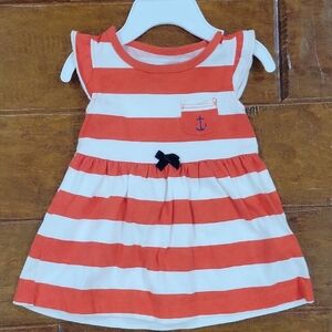 Striped Red and White Kids Dress
